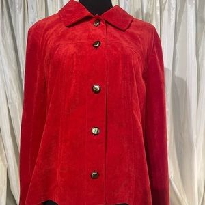 RQT Red Button Down Blazer